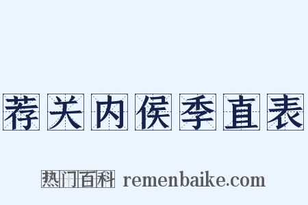 荐关内侯季直表是什么意思的图片